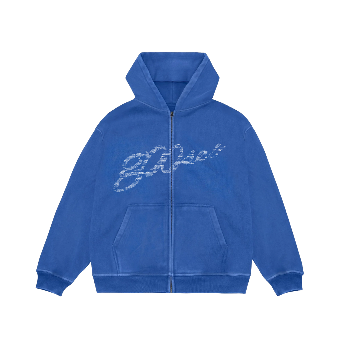 g00se Blue Zip Up Lyric Hoodie