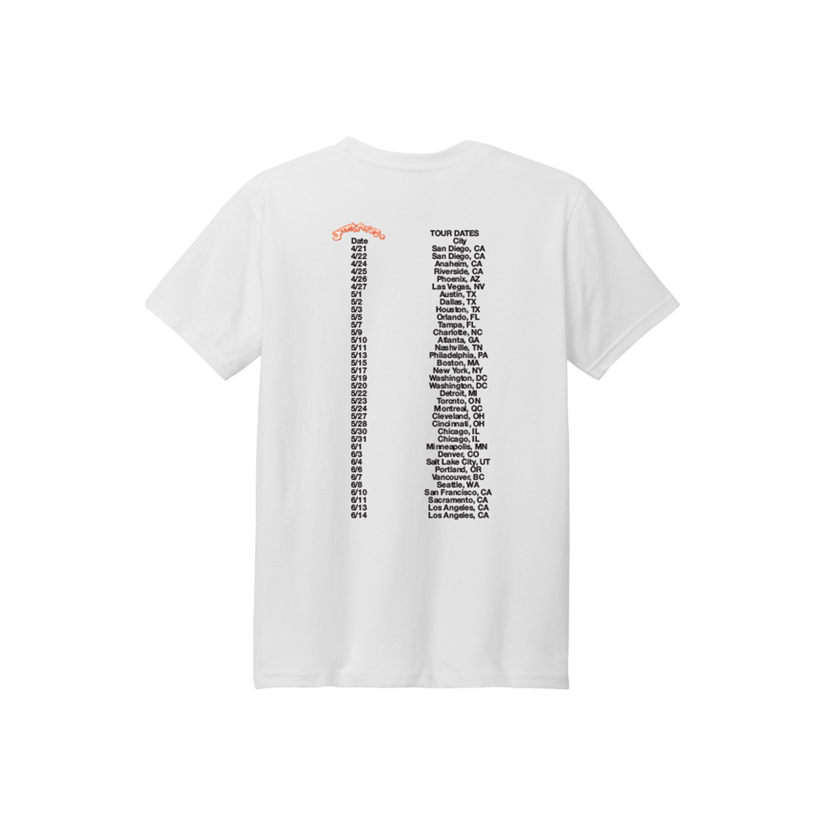 BACKFLIPS TOUR CITIES T-SHIRT – grentperez merch
