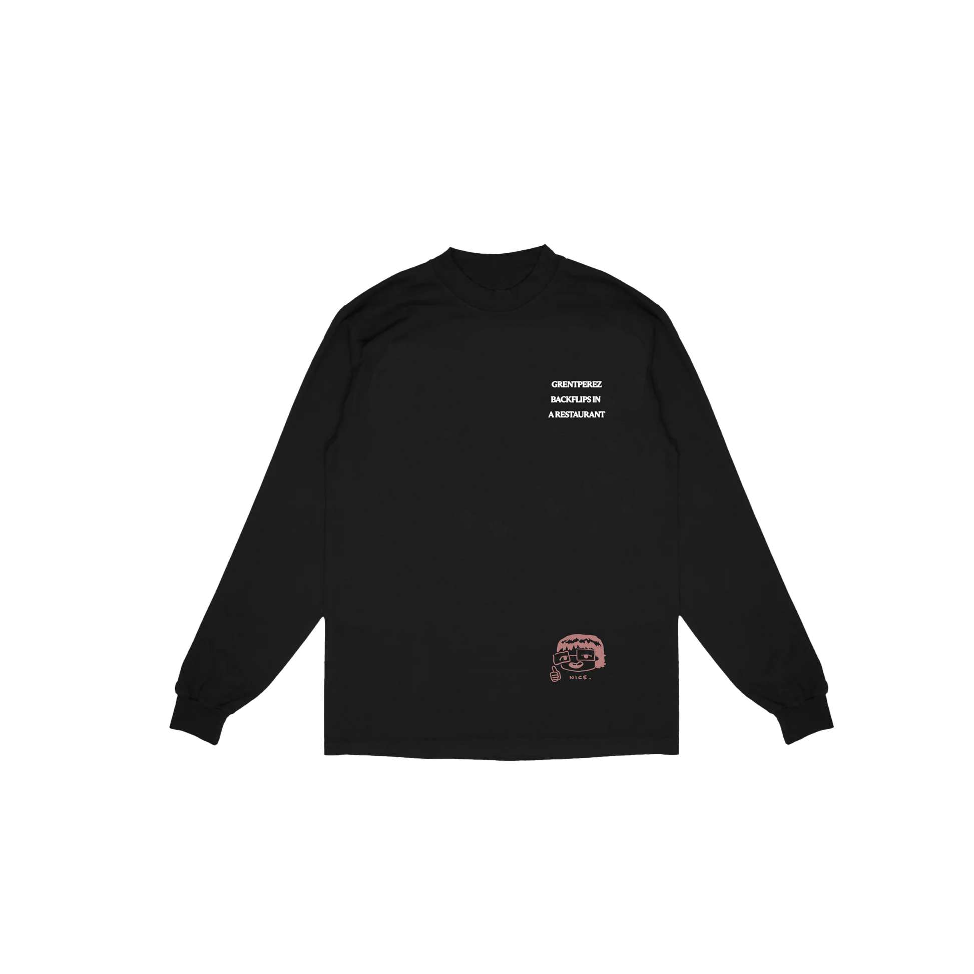 grentperez merch BLACK BACKFLIPS LONGSLEEVE TEE
