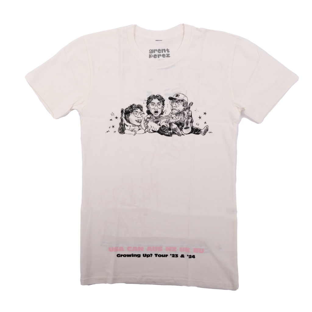 grentperez GROWING UP? TOUR T-SHIRT - NATURAL
