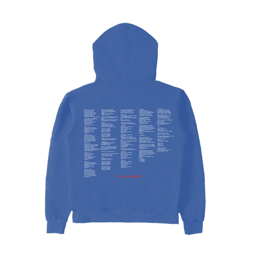 g00se Blue Zip Up Lyric Hoodie